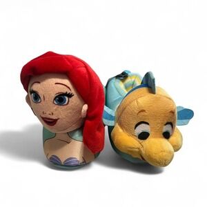 Disney Ariel and Flounder Kids Slippers - Red and Yellow